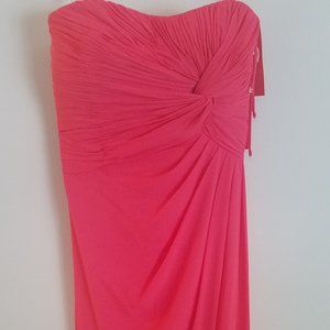 Gown Sz 6 NWTs Strapless Full Length Watermelon